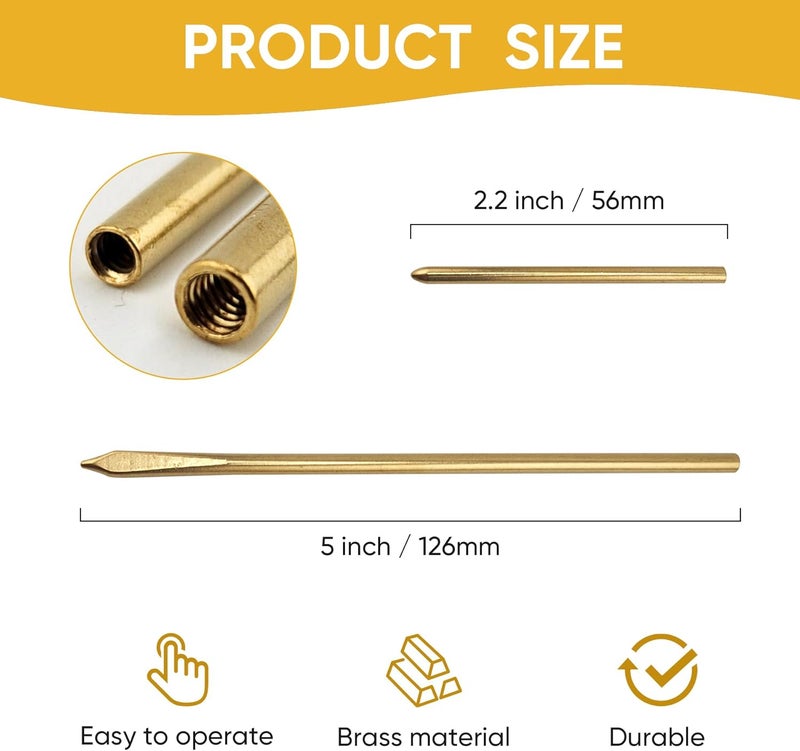 ALLCLEAN 2Pcs Brass Sewing Leather Needles - Manual Lacing Threading Tool for Hand Stitching - Long Jumbo Lacing Needles - Image 2